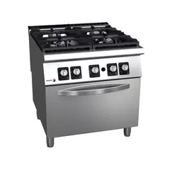 Gas cooker with 4 burners (different sizes) and gas oven - C-G941