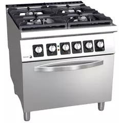Gas cooker with 4 burners (different sizes) and electric oven - C-GE941