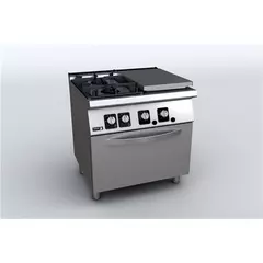 Gas solid top with 2 open burners and gas oven - C-G731