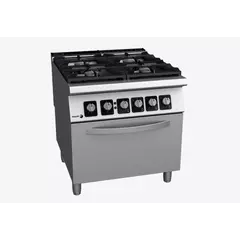 Gas cooker with 4 burners (different sizes) and electric oven - C-GE941