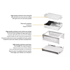 Tabletop barbecue stainless steel PUJADAS GRILL P85200