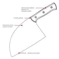 Almazan - Serbian chef's knife (18cm) MADBULL SAMURA