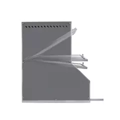 Open grill with refractory brick base