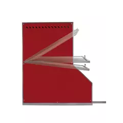 Open grill with refractory brick base