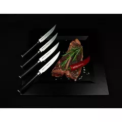 Set of 4 kitchen knives for meat MO-V SAMURA