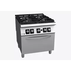 Gas cooker with 4 burners (different sizes) and gas oven - C-G941