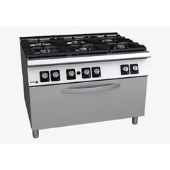 Gas cooker with 6 burners (different power) and gas OP oven - C-G961 OP