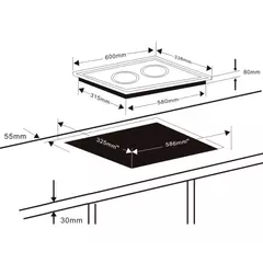 Dual Horizontal Induction Hob (Ø22) - Lacor 69333