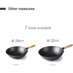 Wok (Ø28/Ø32) Non-stick coating - Rustic