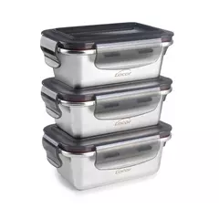 Set with 3 food storage container Ecoinox | Tirol.bg
