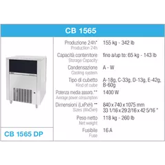 Ледогенератор CB 1565 HC MULTI CUBE