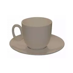 Coffee saucer 12.5 cm Modulo Nature Taupe - DEGRENNE