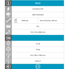 Професионален пасатор MX25 - FIMAR