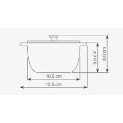 Мини тенджерка с капак Lacor 63200