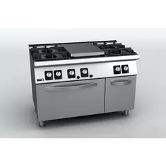 Gas solid top with 4 open burners and gas oven - C-G751