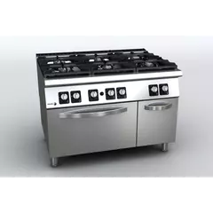 Gas cooker with 6 burners (different size) and gas oven "UK style" - C-GB761