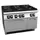 Gas cooker with 6 burners (different power) and gas oven GN 2/1- C-G961