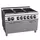 Electric cooker with 6 square plates and oven- C-E961