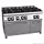 Gas cooker with 6 burners (different size) and gas oven "UK style" - C-GB761