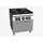 Gas cooker with 4 burners (different sizes) and gas oven - C-G941