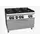 Gas cooker with 6 burners (different power) and gas OP oven - C-G961 OP