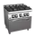 Gas cooker with 4 burners (different power) and el. oven GN 2/1 - C-GE741
