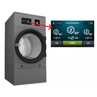 Professional dryer, electric (31kg) - SR-28 TP2 PLUS E