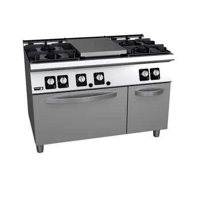 Gas solid top with 4 open burners and gas oven - C-G751