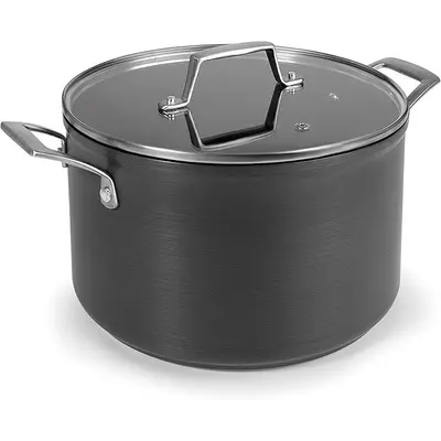 Stock pot with lid - anodized aluminum (4 sizes) Fit