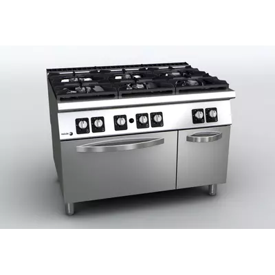 Gas cooker with 6 burners (different size) and gas oven "UK style" - C-GB761