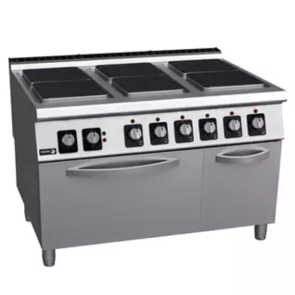 Electric cooker with 6 square plates and oven- C-E961