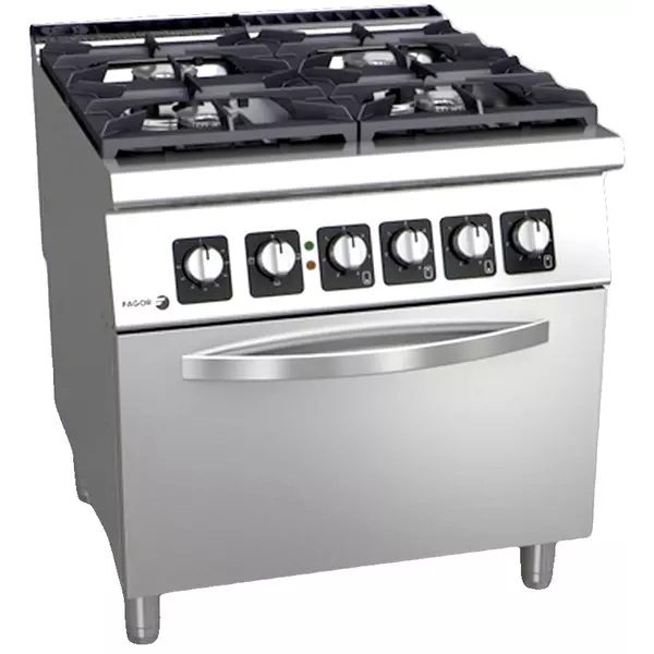 Gas cooker with 4 burners (different sizes) and electric oven - C-GE941
