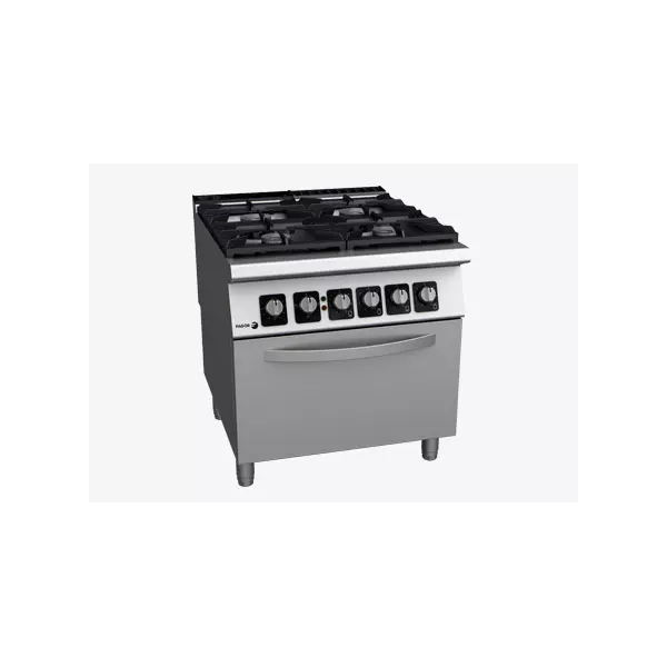 Gas cooker with 4 burners (different sizes) and electric oven - C-GE941