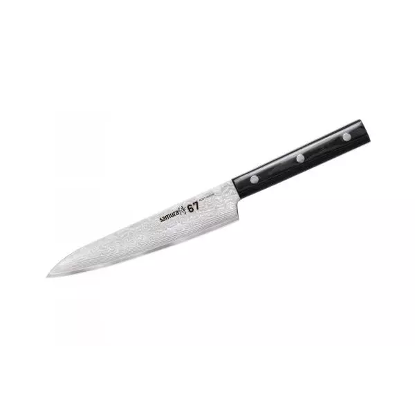 Professional universal knife (15cm) DAMASCUS 67 SAMURA