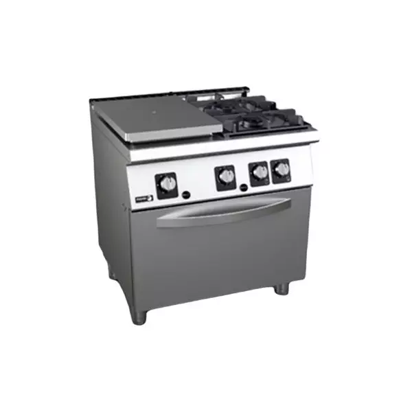 Gas solid top with 2 open burners and gas oven - C-G731