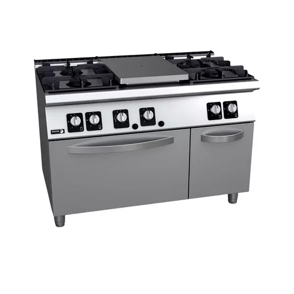 Gas solid top with 4 open burners and gas oven - C-G751