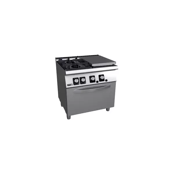 Gas solid top with 2 open burners and gas oven - C-G731