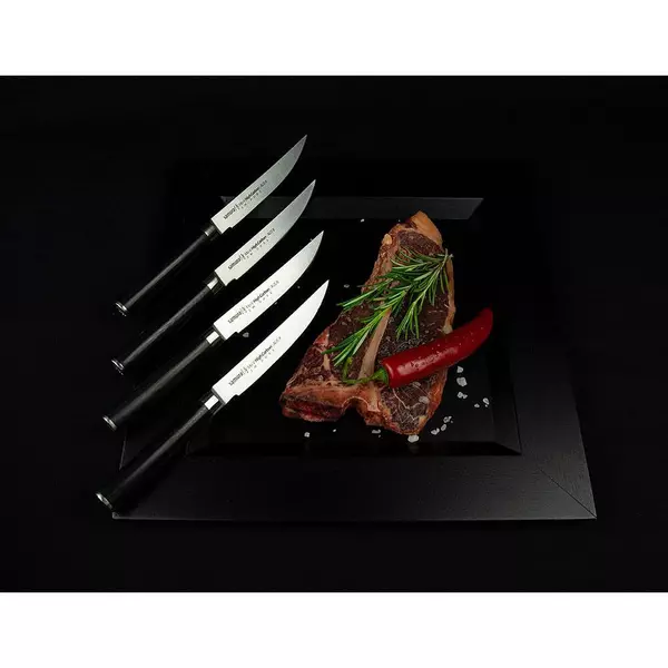Set of 4 kitchen knives for meat MO-V SAMURA