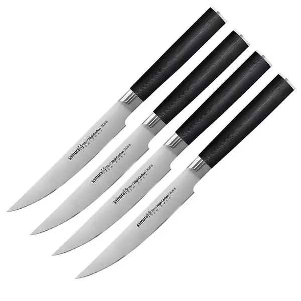 Set of 4 kitchen knives for meat MO-V SAMURA