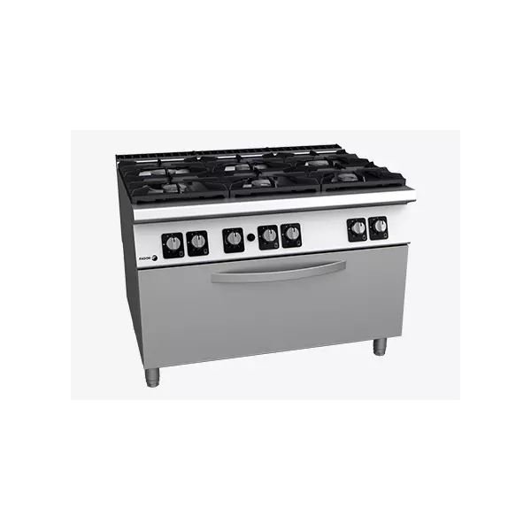 Gas cooker with 6 burners (different power) and gas OP oven - C-G961 OP
