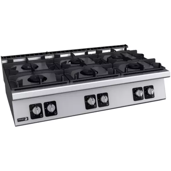 Gas cooker with 6 burners (different power) - C-G760