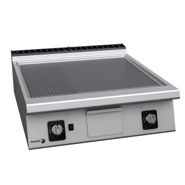 Fry-top with mixed surface (2/3 smooth+ 1/3 ribbed) - FT-710 L R