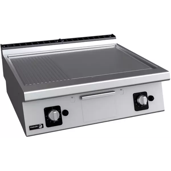 Fry top with mixed surface (2/3 smooth + 1/3 ribbed) -  FT-910 L R