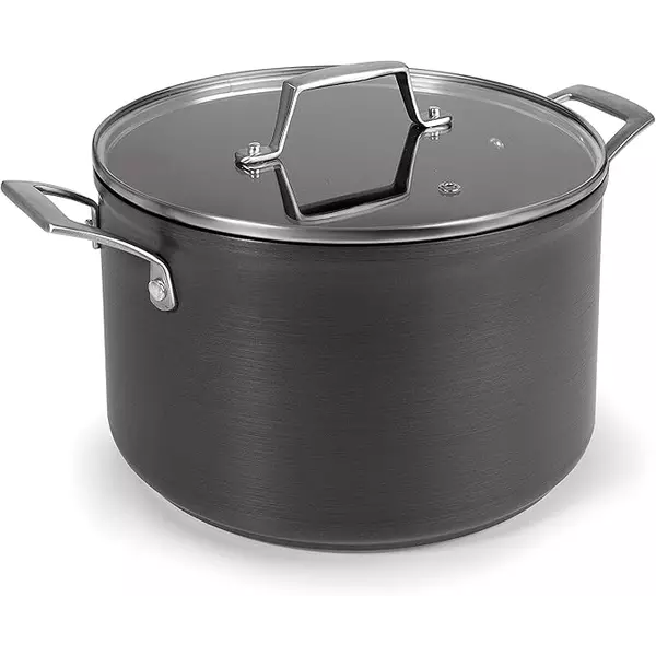 Stock pot with lid - anodized aluminum (4 sizes) Fit