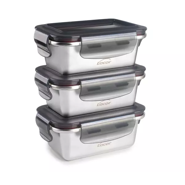 Set with 3 food storage container Ecoinox | Tirol.bg