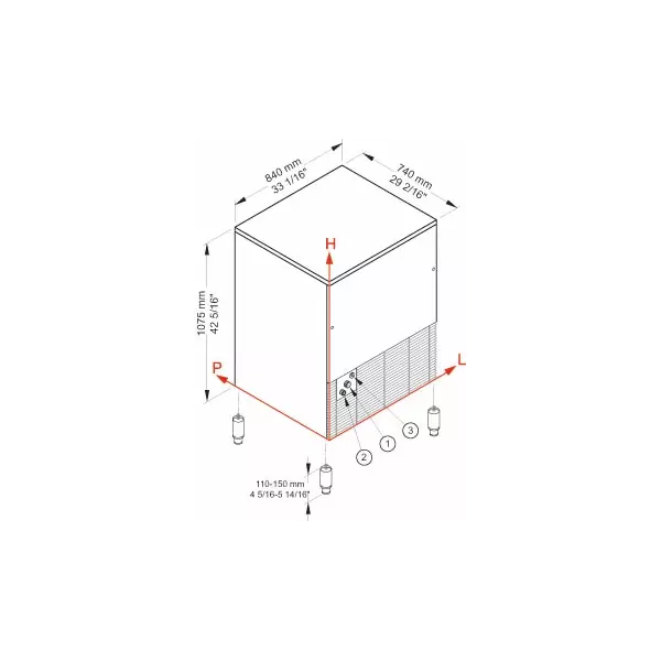 Ледогенератор - размери CB 1265 HC B-QUBE | Tirol.bg