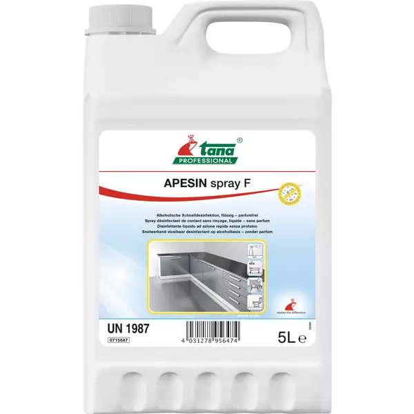 Alcohol-based rapid disinfection, liquid – perfume-free - APESIN spray F