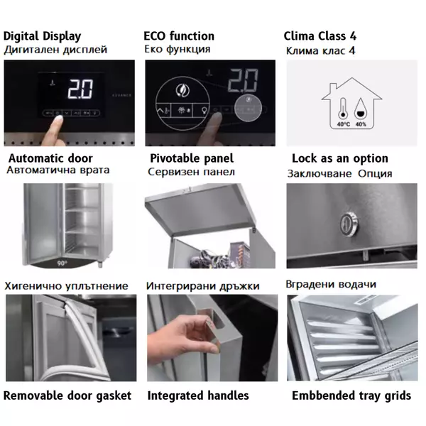 Freezer GN 2/1 1400L MONOBLOCK - CONCEPT