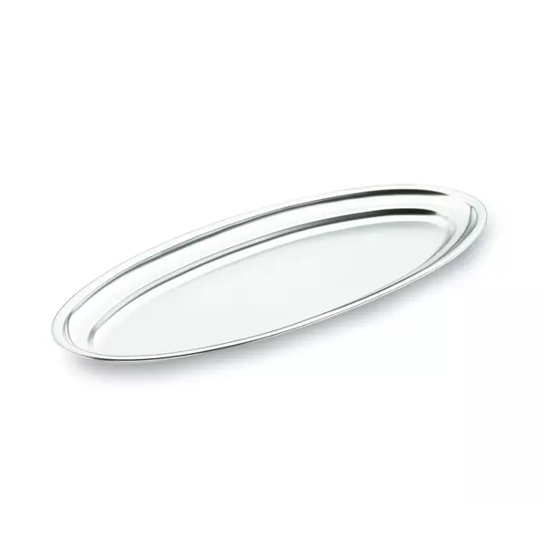 Oval stainless steel platter - 2 sizes