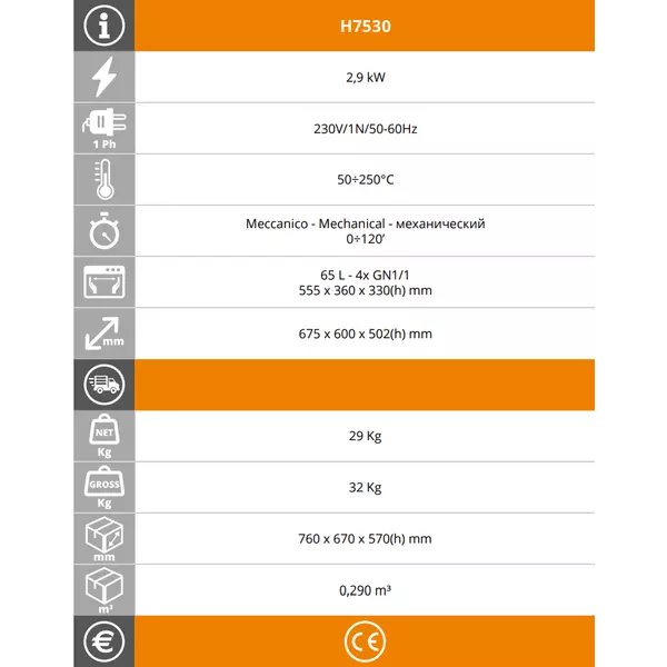 Конвекторна фурна H7530